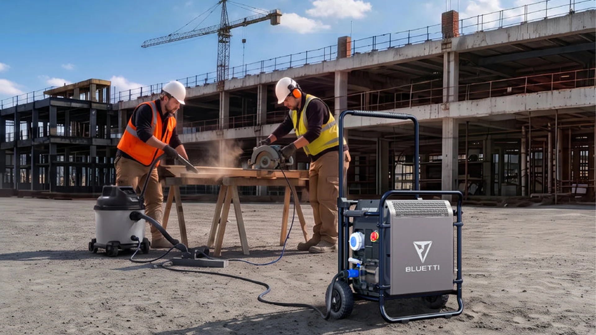 BLUETTI Pioneer 5000 E-Generator on wheels